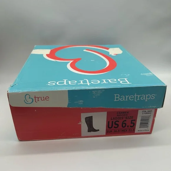 Baretraps Carmen Vegan Knee-High Riding Boots Brown Size 6.5 New With Box - Picture 9 of 9